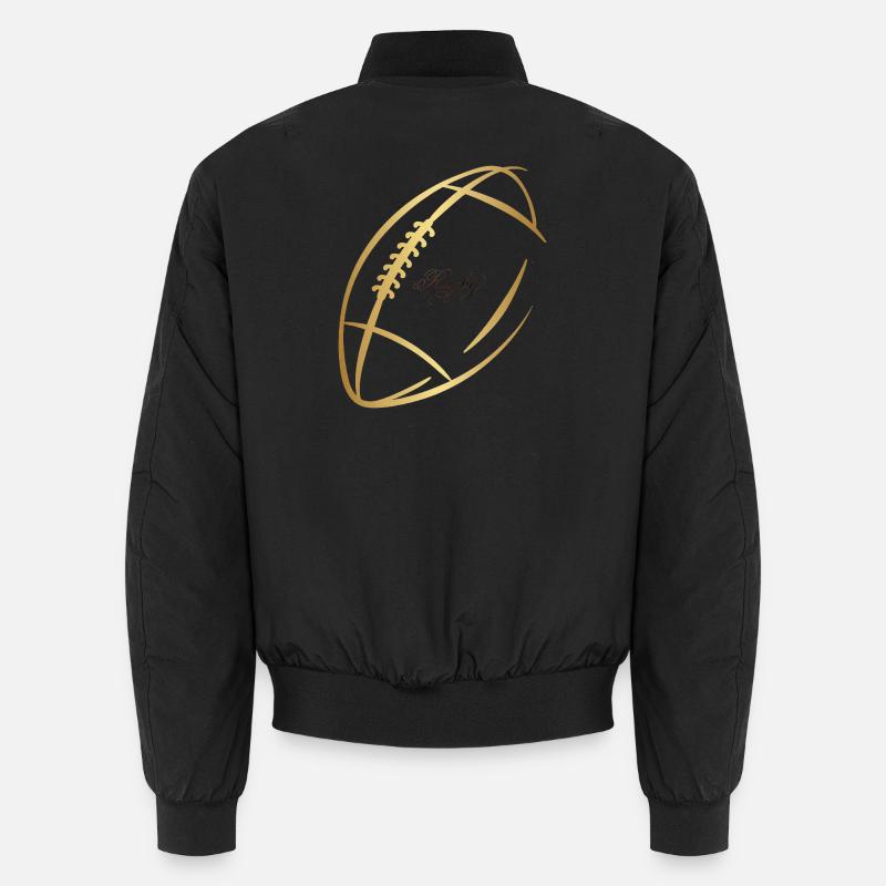 Rugby Doré Ball Élégant - Bomber unisexe - noir