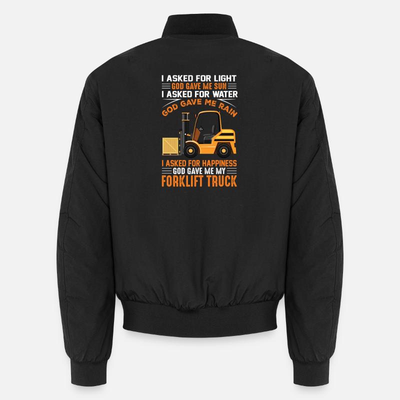 Gabelstapler Staplerfahrer - Unisex Bomberjacke - Schwarz