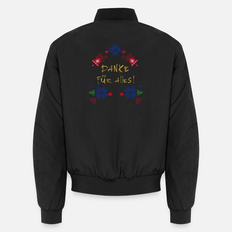 Thanks for everything - Unisex Bomber Jacket - black