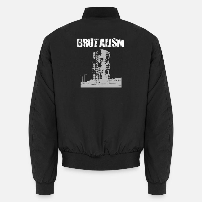 Brutalism Tower Silhouette Unisex Bomber Jacket