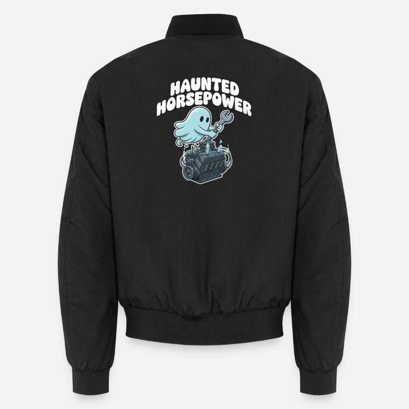 Ghost Engine Haunting Engine Cartoon Unisex Bomber Jacket