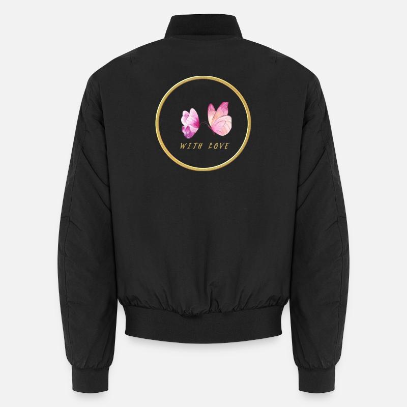 Papillons roses avec amour - avec amour Bomber unisexe