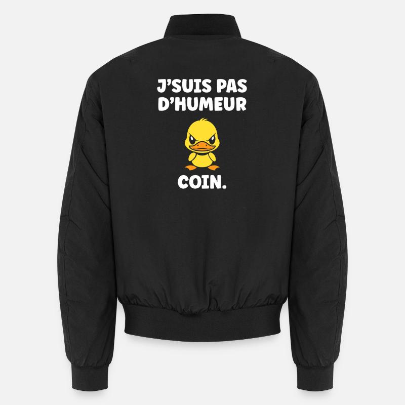 J'SUIS PAS D'HUMEUR COIN - Bomber unisexe - noir