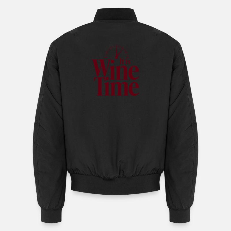It is Wine Time Funny Wine Saying Unisex Bomber Jacket