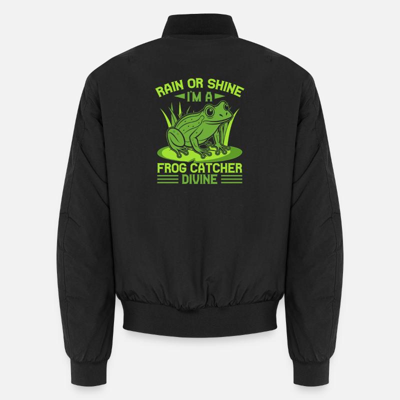 Frog Catcher Rain Or Shine I´m A Divine Frog Unisex Bomberjacke
