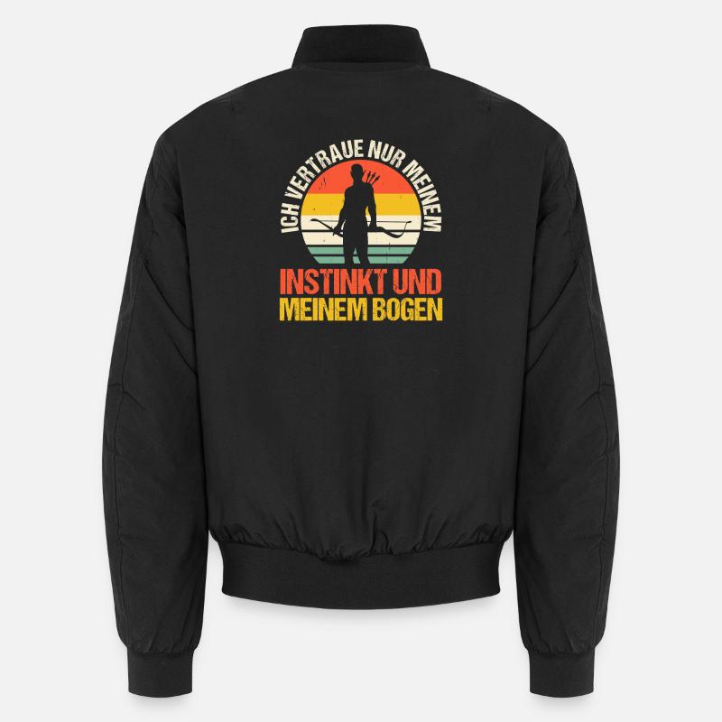 Bogenschütze Bogensport Bogenschießen - Unisex Bomberjacke - Schwarz