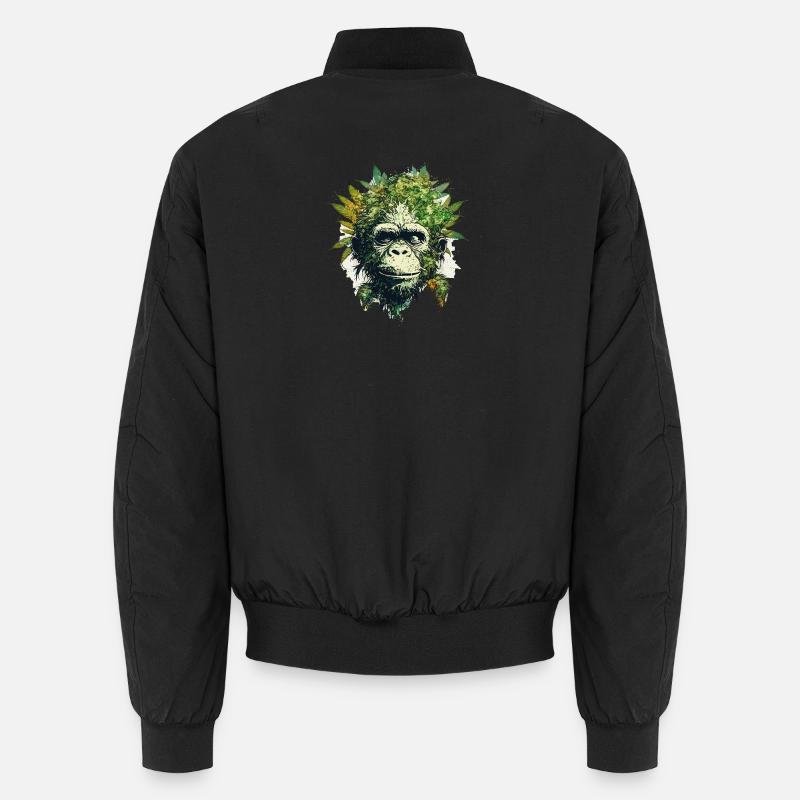 Leaf monkey portrait - natural forest motif Unisex Bomber Jacket