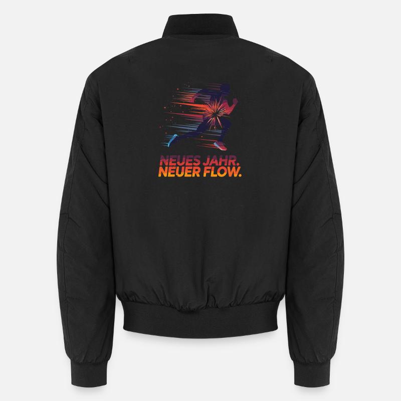 New Year New Flow Runner Motivation Jogging Unisex Bomber Jacket