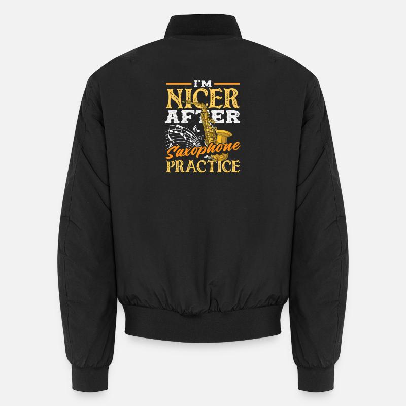 Saxophone More Beautiful After Practicing Funny Unisex Bomber Jacket