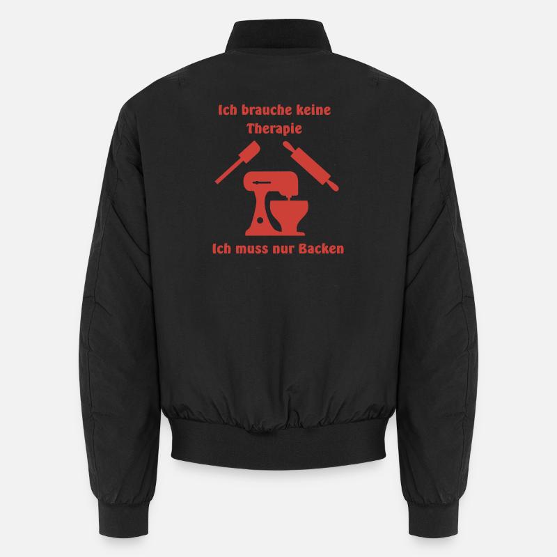 Baking Food Processor Therapy - Unisex Bomber Jacket - black