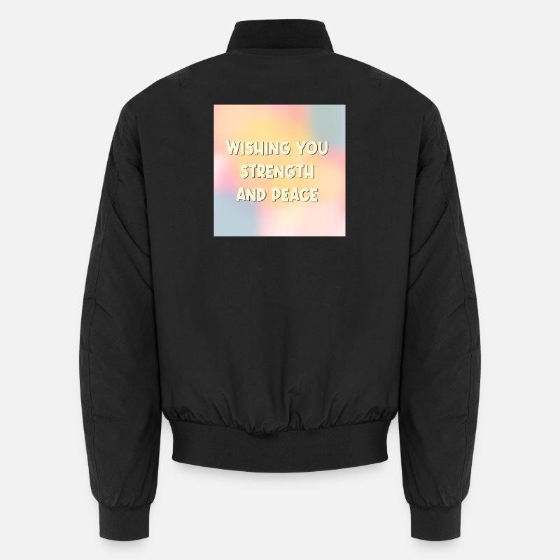 Kraft Frieden wünschen Unisex Bomberjacke
