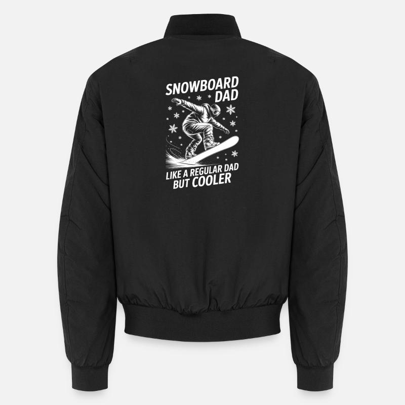 Snowboarding Spruch Papa Lustig Snowboard Geschenk Unisex Bomberjacke