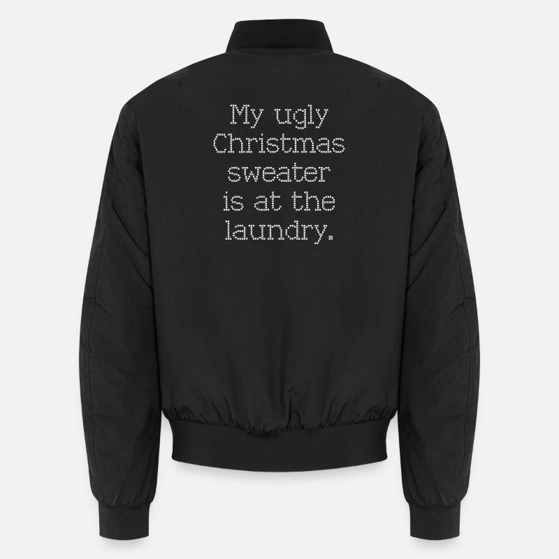 Lustiger Weihnachtspullover  - Unisex Bomberjacke - Schwarz