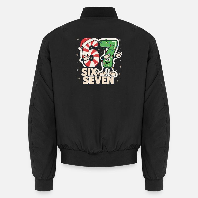 67 Meme Six Seven Tapping du Père Noël Drôle Bomber unisexe