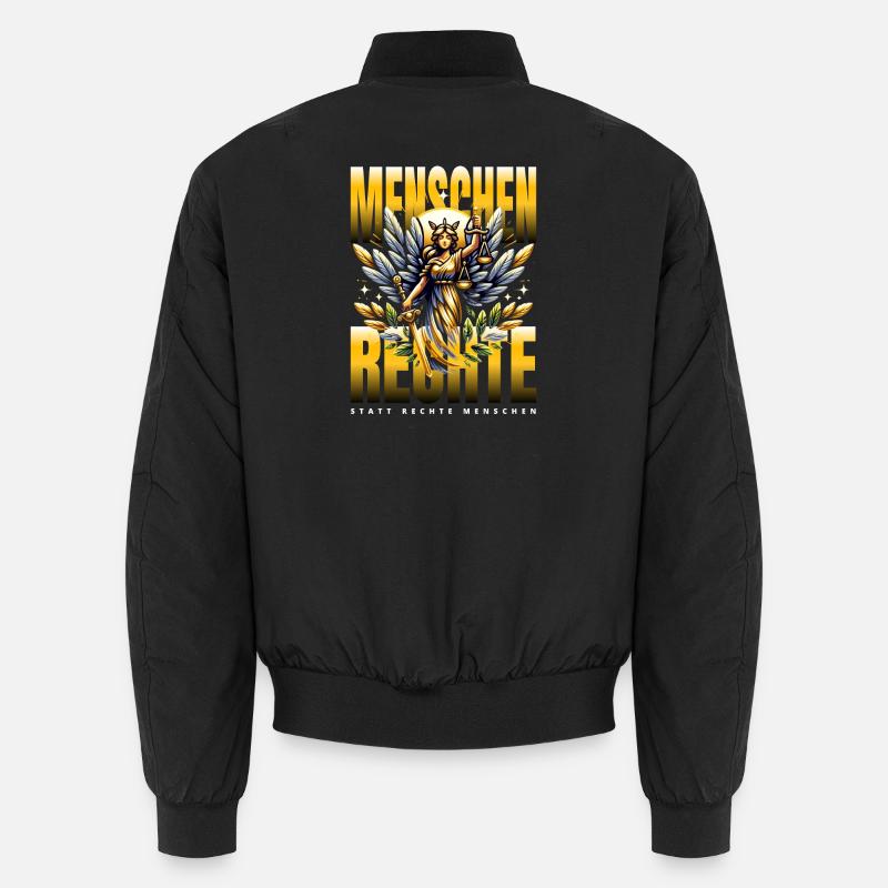 Menschenrechte Statt Rechte Menschen Statement Unisex Bomberjacke