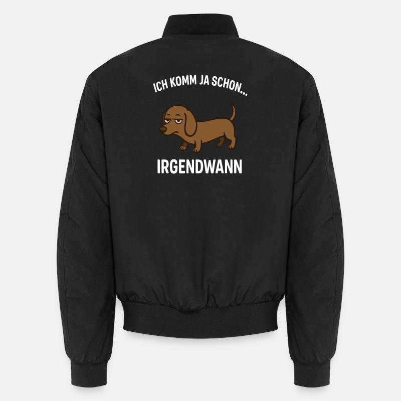 Dackel Spruch - Unisex Bomberjacke - Schwarz
