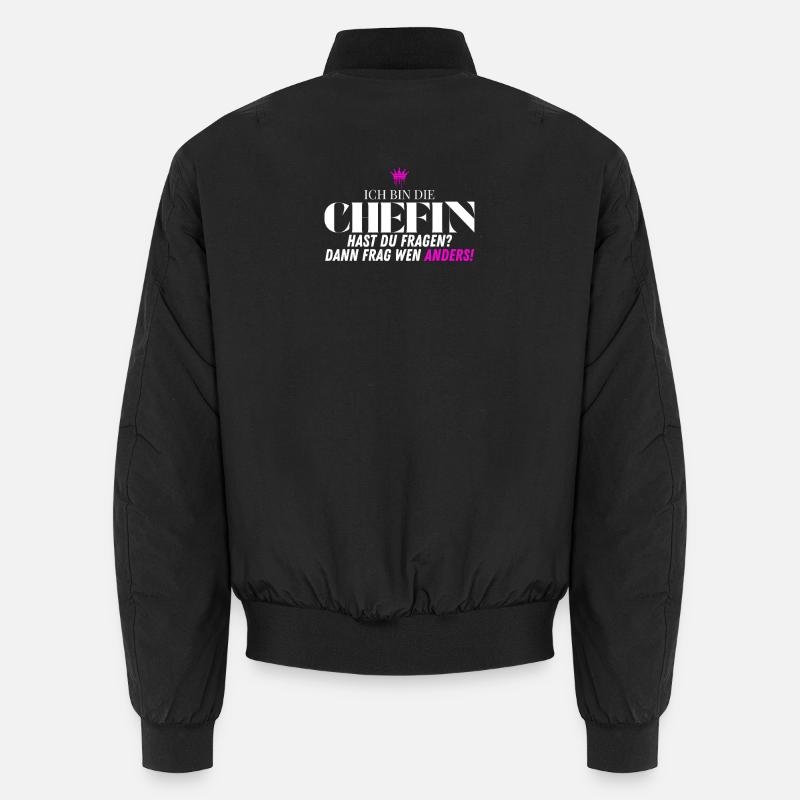 Chefin Frecher Bürohumor - Unisex Bomber Jacket - black