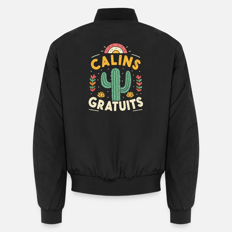 Cactus et Calins Gratuits - Bomber unisexe - noir