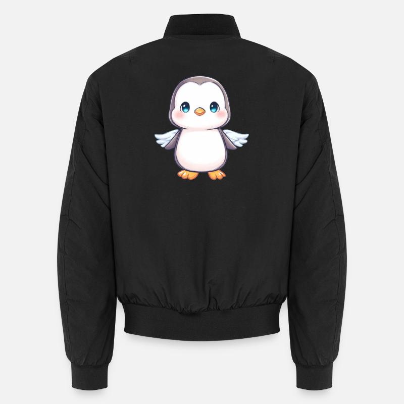 Ange animé pingouin mignon Kawaii Chibi Bomber unisexe