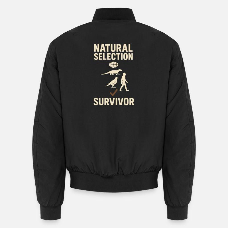 Charles Darwin Gift Natural - Unisex Bomber Jacket - black