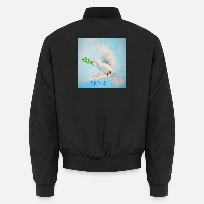 Colombe de paix avec branche Bomber unisexe