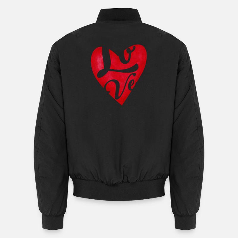 Liebesrotes Herz – Liebesgeschenk Unisex Bomberjacke