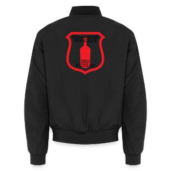 Französische Föderation von Alcolos - Unisex Bomberjacke - Schwarz - Hinten - AI Model Male 185 light (185cm)