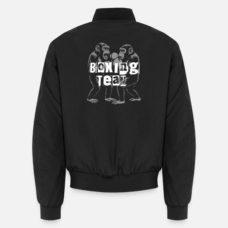 Chimp Boxing Team - Unisex Bomber Jacket - black