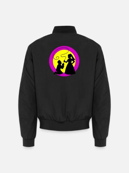 Bride and groom Wedding - Unisex Bomber Jacket - black