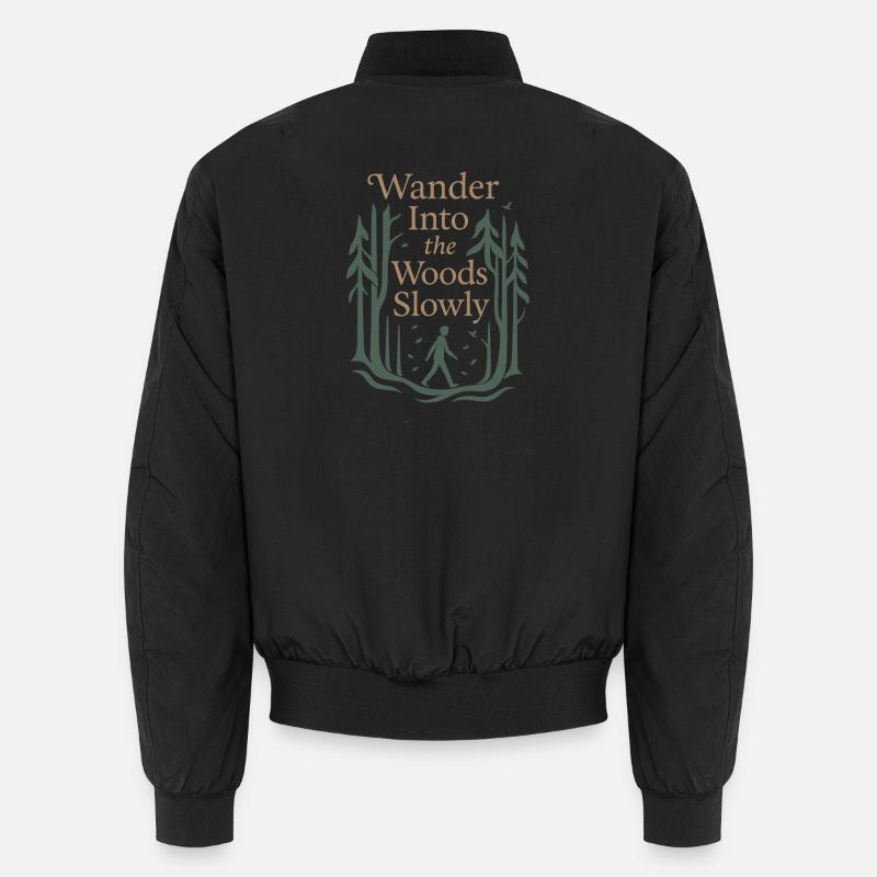 Forest Walk Overthinker Mental Reset - Unisex Bomberjacke - Schwarz