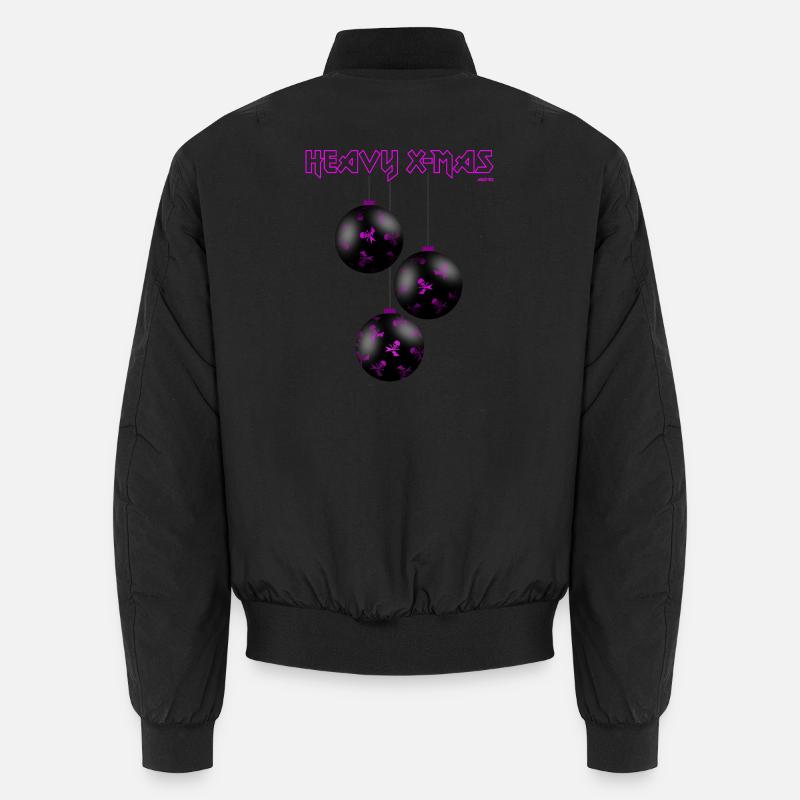HEAVY X-MAS, PINK - Unisex Bomber Jacket - black