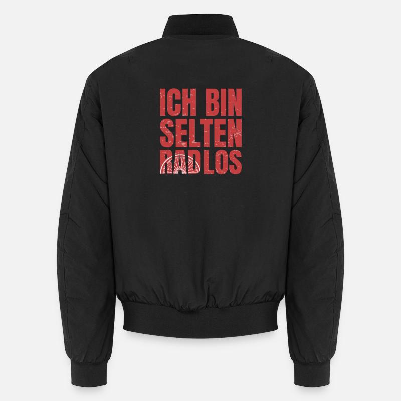  Fahrrad Spruch - Unisex Bomberjacke - Schwarz