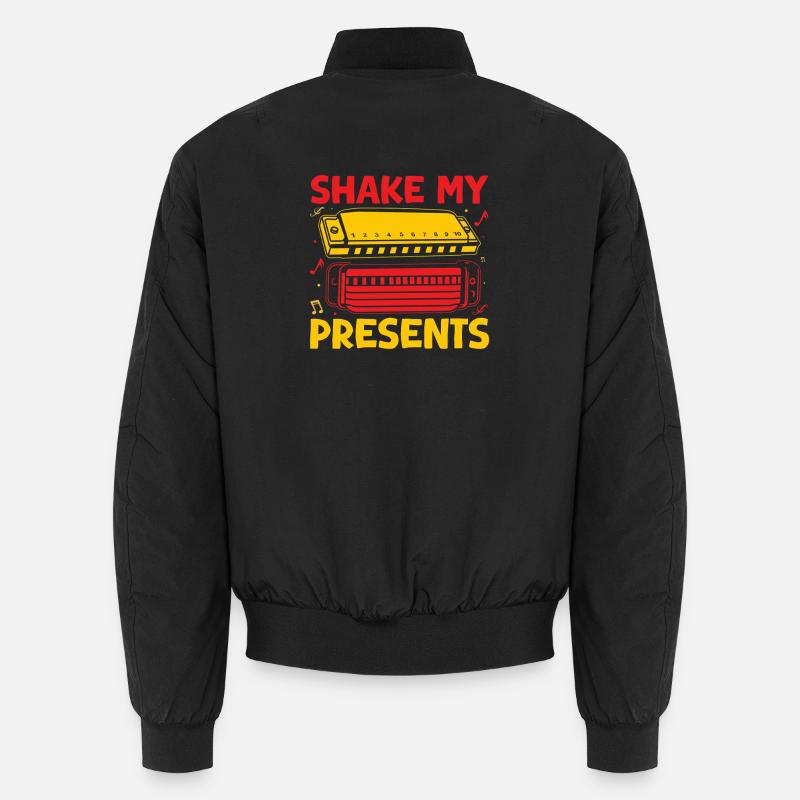 Funny Harmonica Player Shake My Presents Harmonica Unisex Bomber Jacket