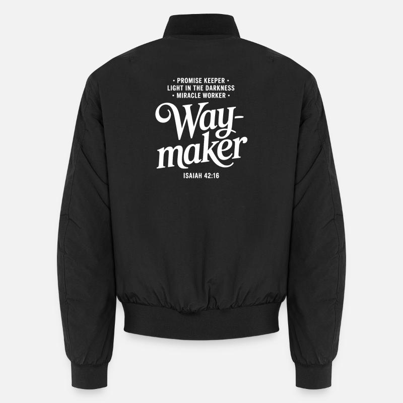 Waymaker Glaubenszitat-Design Unisex Bomberjacke