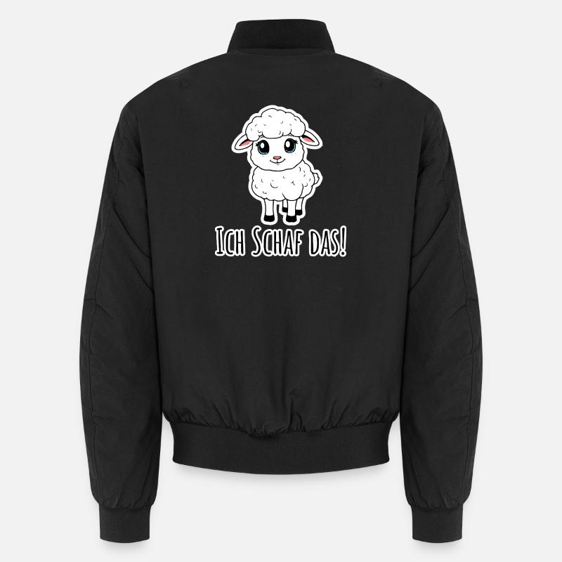 Ich Schaf das! Das kleine Lamm hat Selbstvertrauen Unisex Bomberjacke