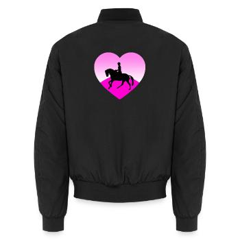 Chevaux - Bomber unisexe - noir - Dos - AI Model Male 185 light (185cm)