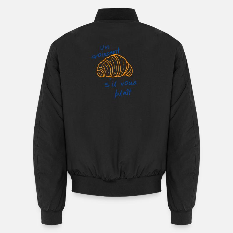 A croissant please - Unisex Bomber Jacket - black