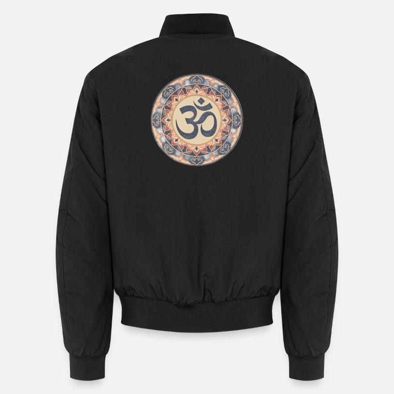 Om Mandala Zen Pattern - Bomber unisexe - noir