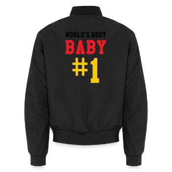 Meilleur bébé - Naissance - Enfant - Bomber unisexe - noir - Dos - AI Model Male 185 light (185cm)
