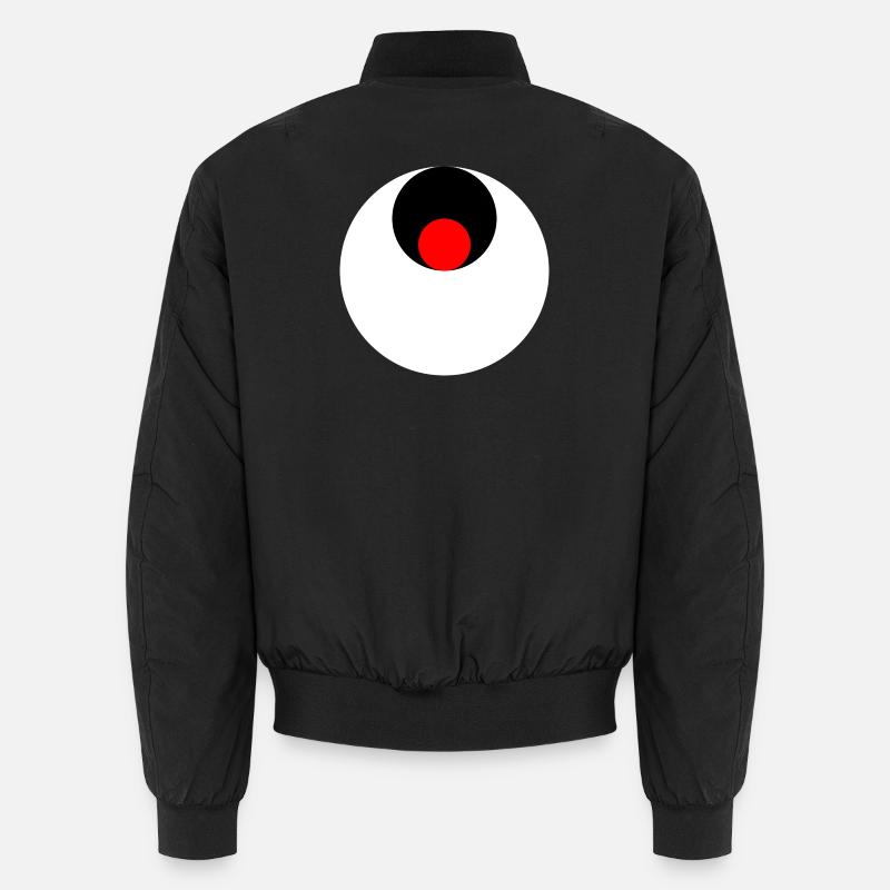 3 cercles, blanc, noir et rouge Bomber unisexe