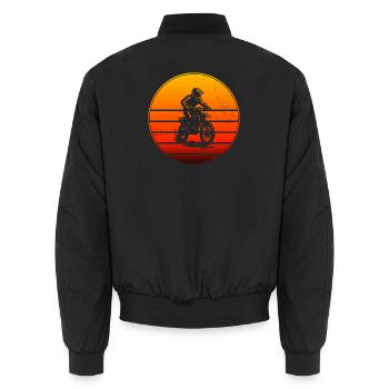 Great Motocross Gift for Motocross - Unisex Bomber Jacket - black - Back - AI Model Male 185 light (185cm)