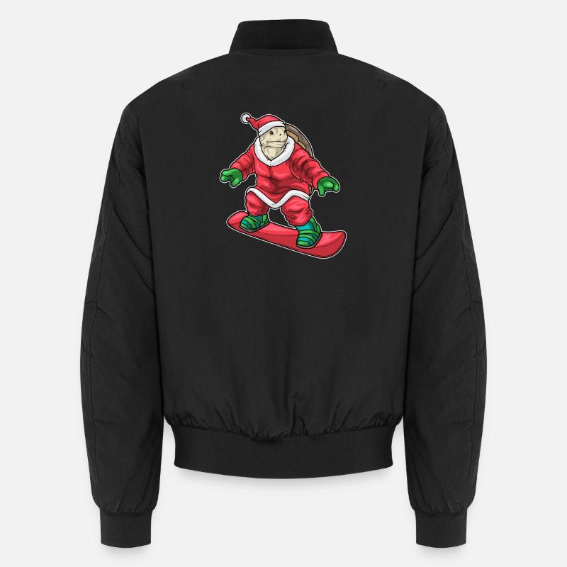 Skateboard de Noël Tortue Bomber unisexe