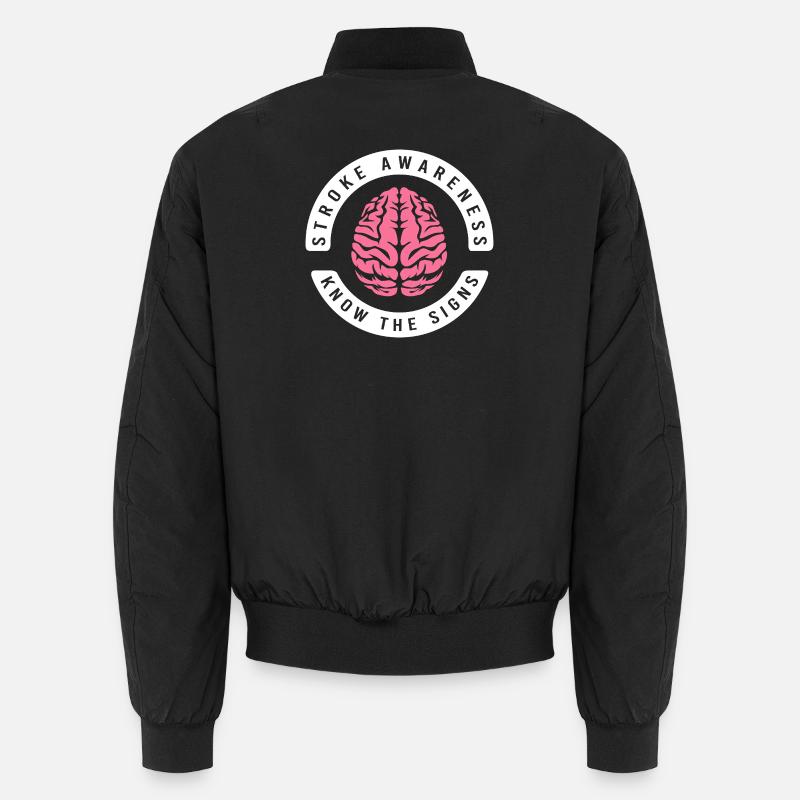 Hirnschlag Schlaganfall - Unisex Bomberjacke - Schwarz