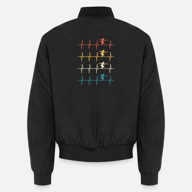 Pétanque heartbeats gift bowler Unisex Bomber Jacket