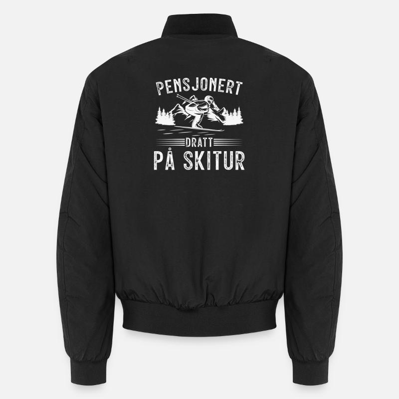 Retired Taken On Ski Vacation - Unisex Bomber Jacket - black