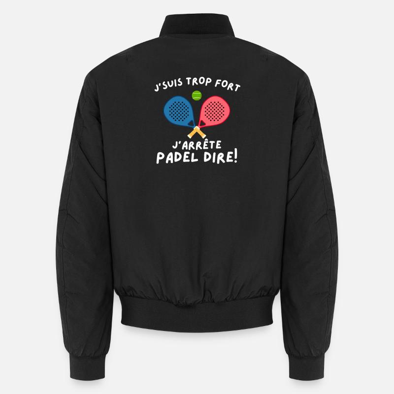 Humorous Man, Padel Player - Unisex Bomber Jacket - black