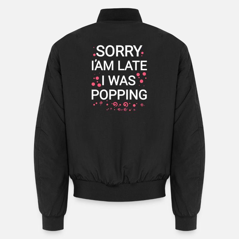 I'm sorry - Unisex Bomber Jacket - black