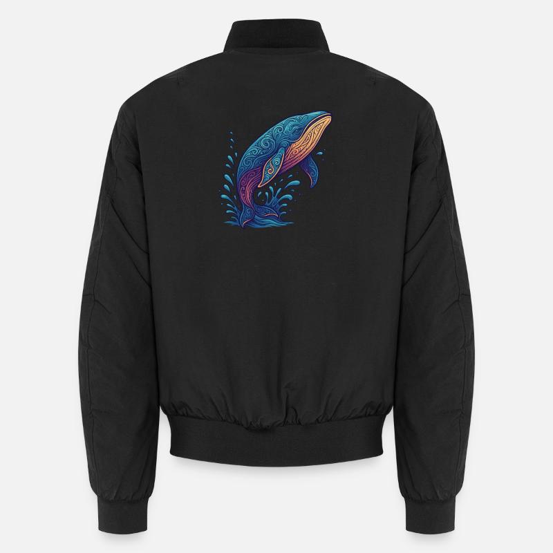Flux de couleur des baleines Bomber unisexe