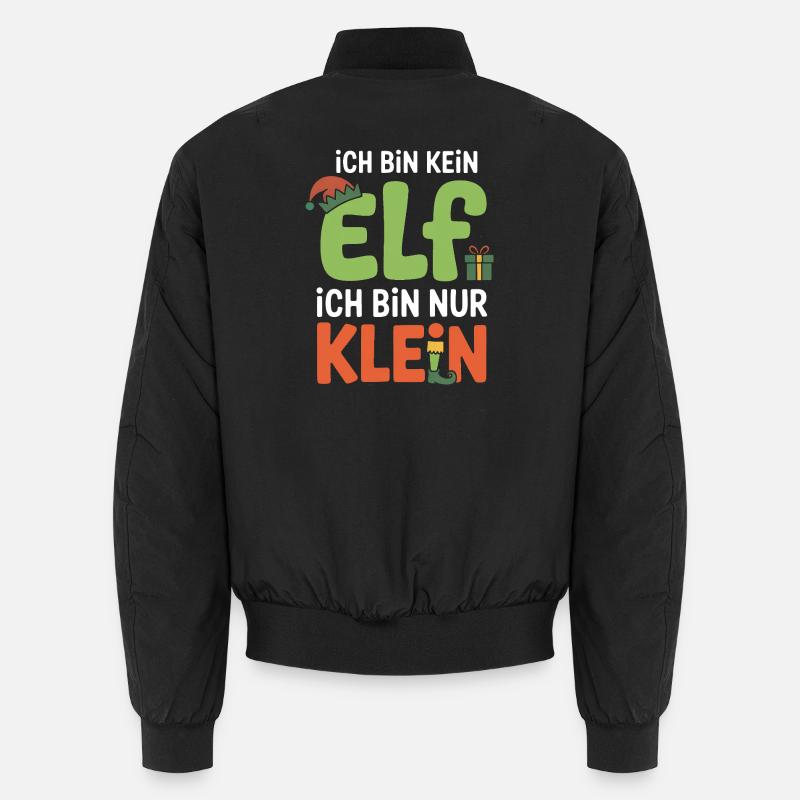 I'm not an elf, just small - Unisex Bomber Jacket - black
