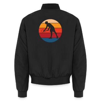 tennis - Bomber unisexe - noir - Dos - AI Model Male 185 light (185cm)